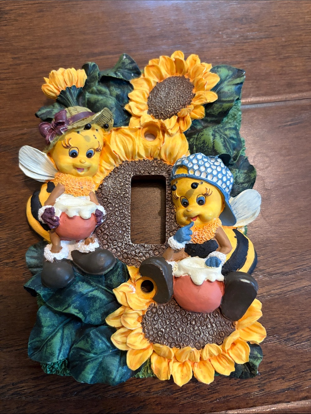 🐝 Don’t bumble in the dark Light Switch Cover Bee, Sunflower, Honey Pot